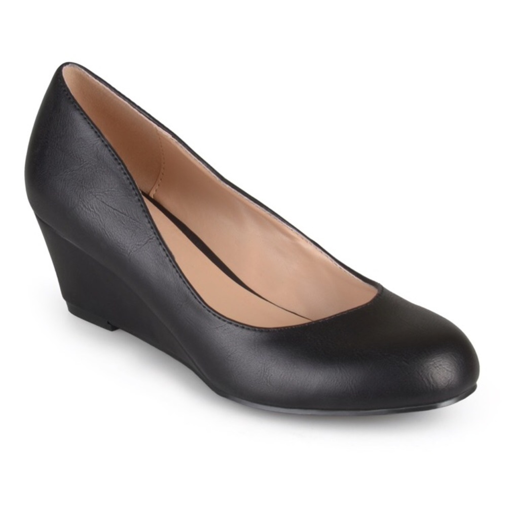 Black Wedge Pumps- Journee Collection
